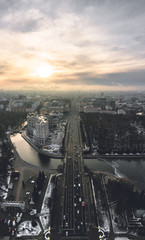 Minsk city center aerial