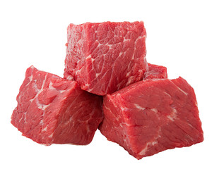 meat, beef, isolated on white background, clipping path, full depth of field
