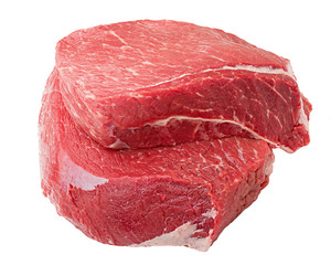 meat, beef, isolated on white background, clipping path, full depth of field