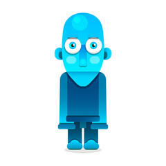 Troubled teenager thinking about life. Vector illustration