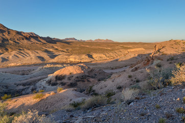Echo Wash at sunrise Lake Mead National Recreation area, Nevada, USA