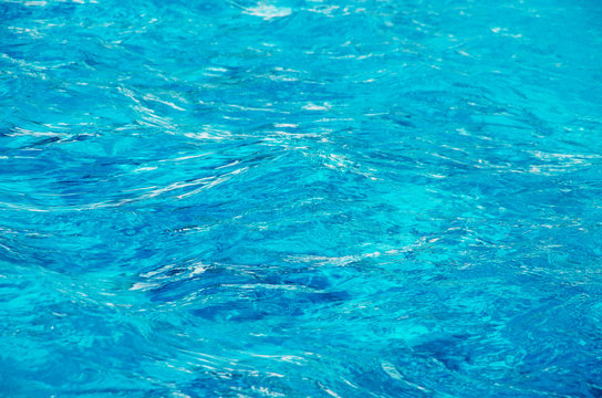 water in swimming pool rippled water detail background © oleh11