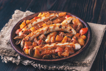 Thai red curry with sausages