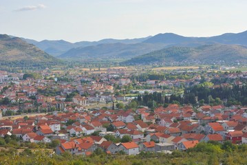 Fototapeta na wymiar View of part of Trebinje town in Bosnia