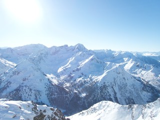 Obraz premium beautiful winter season in Kuhtai