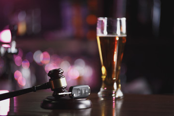 Concept of legal issues with driving