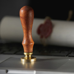 wax seal on document