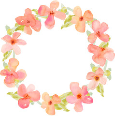 Watercolor Spring Flowers, Pink Floral Background