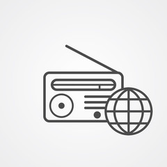 Radio vector icon sign symbol