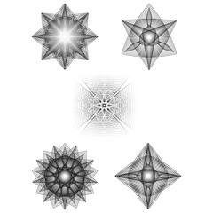 Holiday patterns of stars and flowers for gifts ground