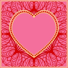 Romantic pattern with hearts for Happy Valentine's Day. Design for card, paper, party, print.