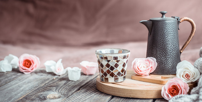 Valentine day concept, festive still life