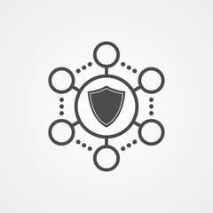 Network protection vector icon sign symbol