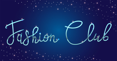 Logo Fashion studio. Custom handmade calligraphy, Vector brush lettering for fashion salon.