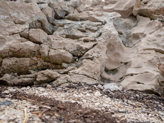 Rocks at the shore of sea.