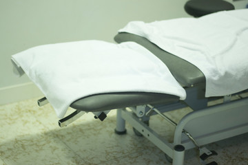 Physiotherapy clinic massage bed