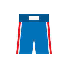 Boxing shorts. Sport. White background. Vector illustration. EPS 10.