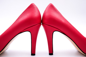 red shoes isolated on white background