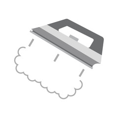 Iron with steam. White background. Vector illustration. EPS 10.