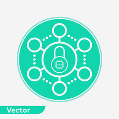 Network protection vector icon sign symbol