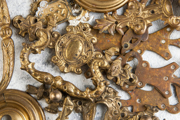 Mix of furniture old vintage retro hardware