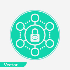 Network protection vector icon sign symbol