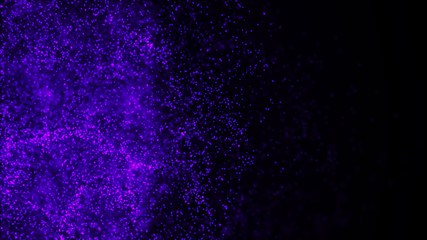 Abstract background of data flow. Dust particles.Futuristic technology element. 3D rendering.