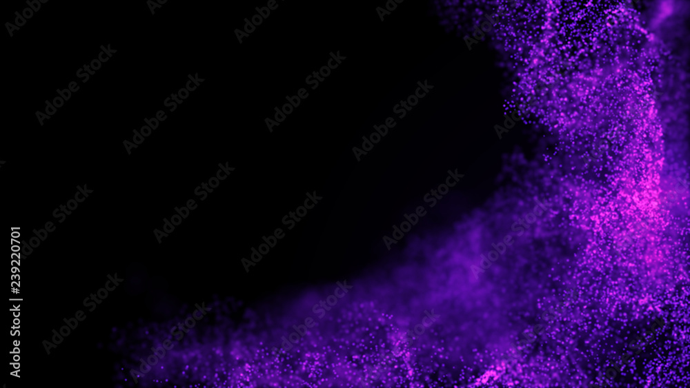 Poster abstract background of data flow. dust particles.futuristic technology element. 3d rendering.