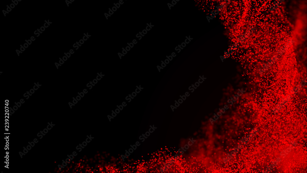 Poster abstract background of data flow. dust particles.futuristic technology element. 3d rendering.