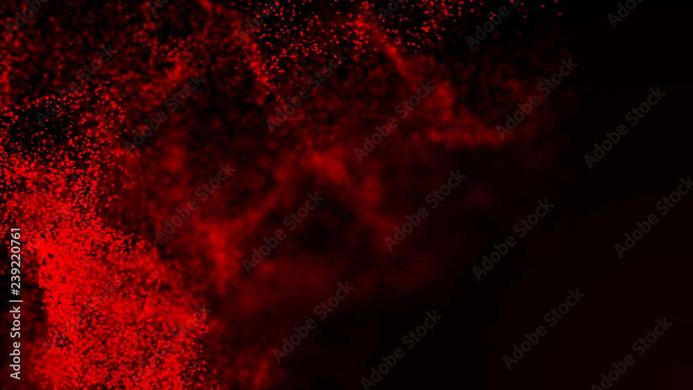 Poster abstract background of data flow. dust particles.futuristic technology element. 3d rendering.