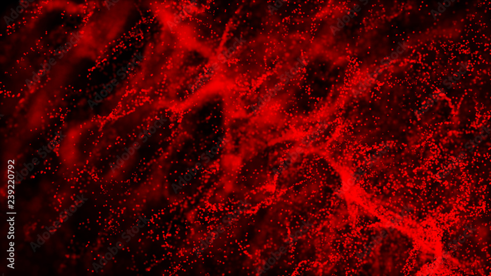 Poster abstract background of data flow. dust particles.futuristic technology element. 3d rendering.