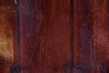 Old metal texture - copper close-up. Background. Iron surface rust