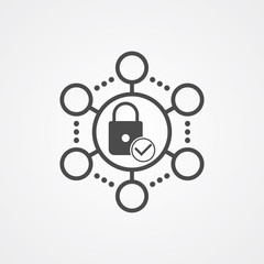 Network protection vector icon sign symbol