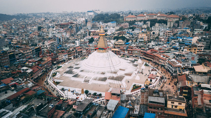 Stupa Bodhnath Kathmandu, Nepal - October 12, 2018