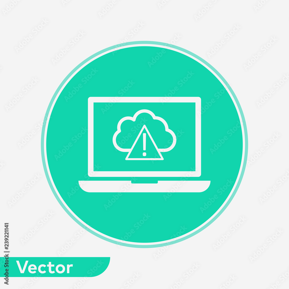 Wall mural cloud computing vector icon sign symbol