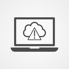 Cloud computing vector icon sign symbol