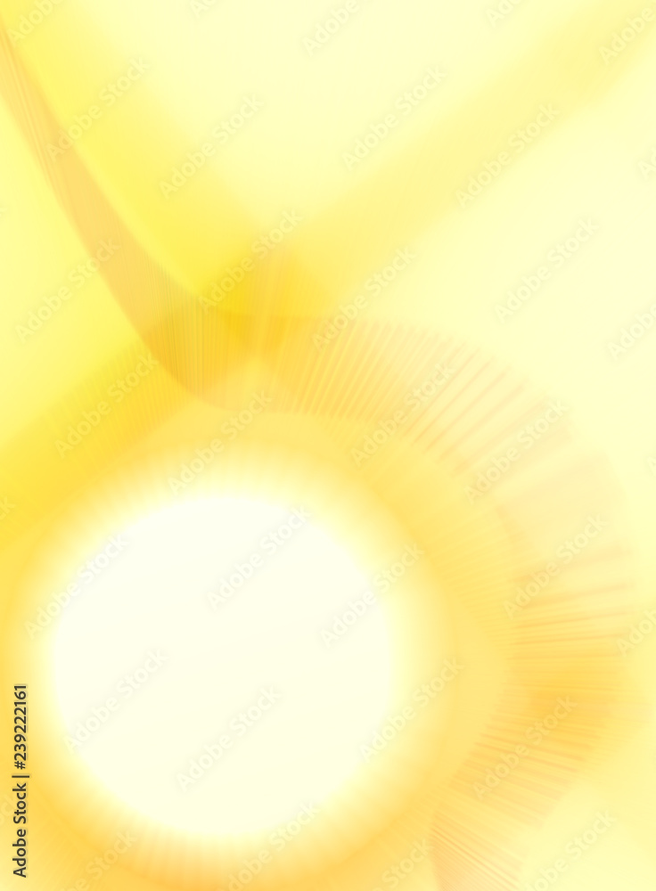 Aufkleber template of poster background with blurred sun. yellow blurred pattern