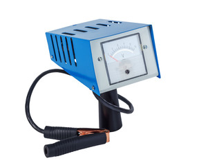 Analog car battery tester, power test load fork.