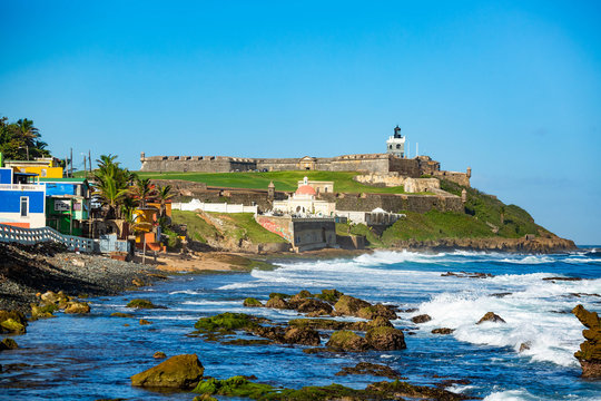 Fort San Felipe Del Morro in San Juan, Puerto Rico at sunrise