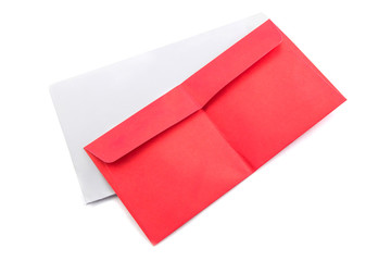 Red envelope isolated on white background