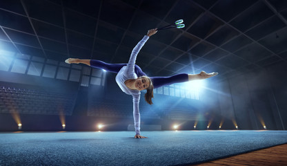 Rhythmic gymnastics - obrazy, fototapety, plakaty