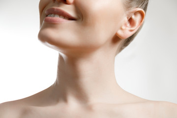 women's beautiful neck with neckline for jewelry