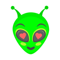 Obraz premium Alien head - love