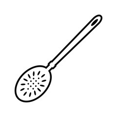 skimmer icon. Element of kitchen tools for mobile concept and web apps icon. Thin line icon for website design and development, app development