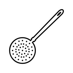 skimmer icon. Element of kitchen tools for mobile concept and web apps icon. Thin line icon for website design and development, app development