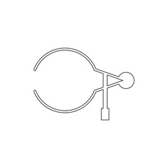 calipers icon. Element of measuring elements for mobile concept and web apps icon. Thin line icon for website design and development, app development