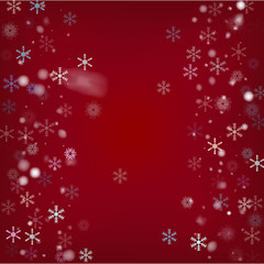 Blue Realistic Vector Snowfall. Christmas, New Year Grunge Holidays Background. Realistic Snowfall Pattern, Falling Snowflakes Overlay. Winter Cold Dots Storm Sky, Frost Effect Silver Ice Square Frame
