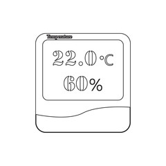 Digital thermometer icon. Element of measuring elements for mobile concept and web apps icon. Thin line icon for website design and development, app development