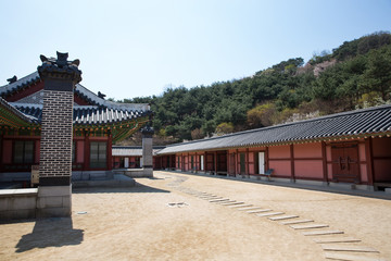 Hwaseong Temporary Palace. Suwon Hwaseong Fortress is a fortress wall during the Joseon Dynasty and is a World Heritage Site owned by Korea.