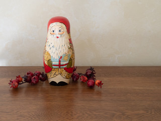 Handpainted Wooden Santa Nesting Doll